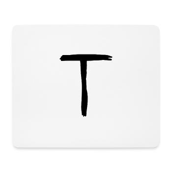 Buchstaben T - Mousepad (Querformat) - Weiß - Vorne
