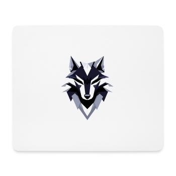 Wolf Low Poly Logo Design - Mousepad (Querformat) - Weiß - Vorne