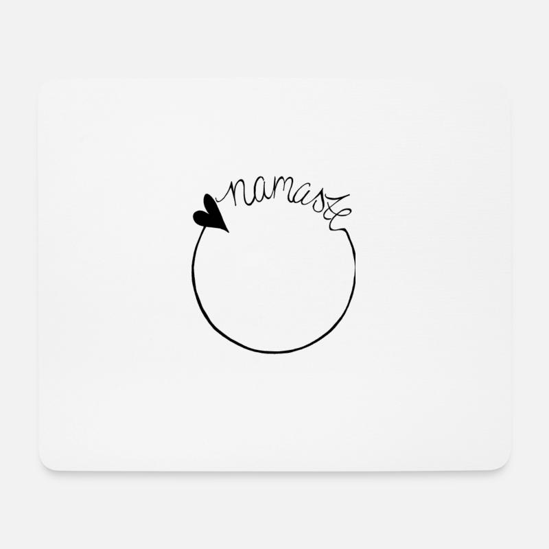 Namaste Yoga Sanskrit Vegan Geschenk /Geschenkidee - Mousepad (Querformat) - Weiß