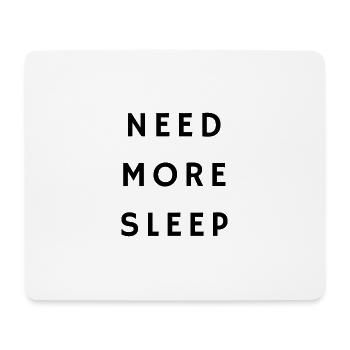 NEED MORE SLEEP Grossesse Dormir Parents - Tapis de souris (format paysage) - blanc - Devant