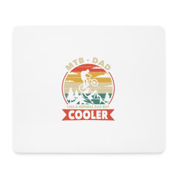 MTB Dad like a normal dad but cooler - Mouse Pad (horizontal) - white - Front