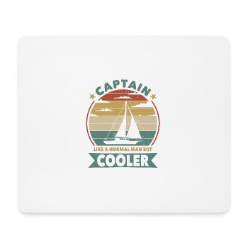 Captain like a normal man but cooler - Mouse Pad (horizontal) - white - Front