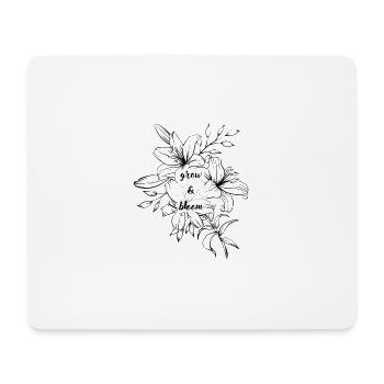 grow & bloom - Mousepad (Querformat) - Weiß - Vorne
