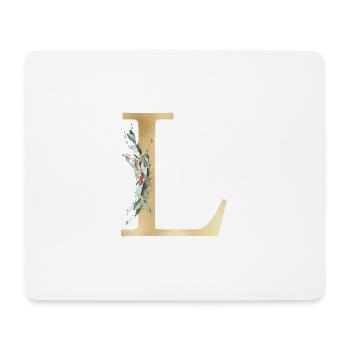 Personalisierbar Monogramm L - Mousepad (Querformat) - Weiß - Vorne