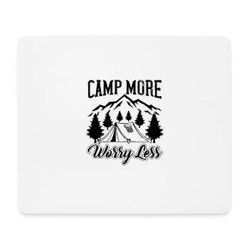 Camping Camping-car Van Vintage en caravane - Tapis de souris (format paysage) - blanc - Devant