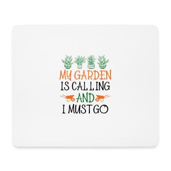 Gardener in the garden Hobby gardener cares for plants - Mouse Pad (horizontal) - white - Front