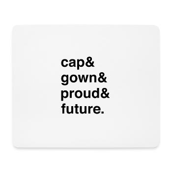 Graduation Success with Cap and Dreams - Mouse Pad (horizontal) - white - Front