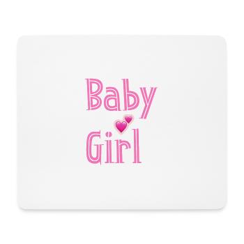 Baby Girl Pink Hearts Design - Mouse Pad (horizontal) - white - Front