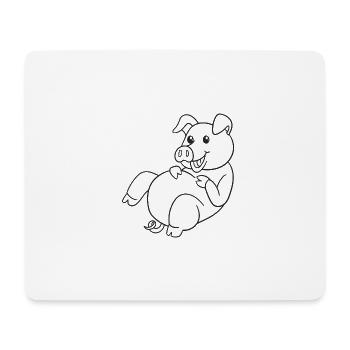Pig, Pigs, Gift, Gift Idea - Mouse Pad (horizontal) - white - Front