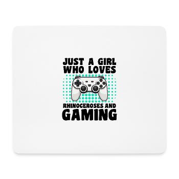 Gamer und Rhinoceros: Videospiele und Macht - Mousepad (Querformat) - Weiß - Vorne