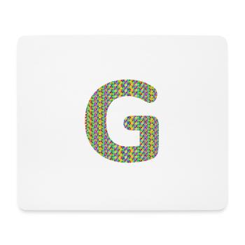 Colorful Heart G Design – Unique & Stylish! - Mouse Pad (horizontal) - white - Front