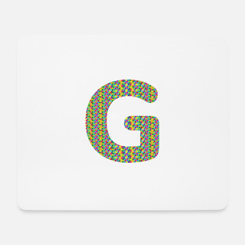 Colorful Heart G Design – Unique & Stylish! - Mouse Pad (horizontal) - white