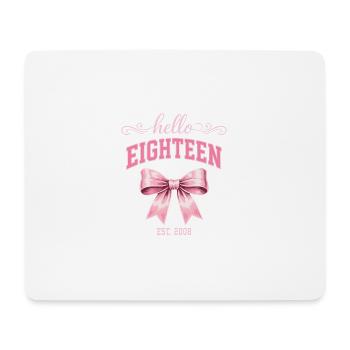 Hallo, achtzehn 18 Jahre alt, ist 2008 Geburtstagsknoten - Mousepad (Querformat) - Weiß - Vorne
