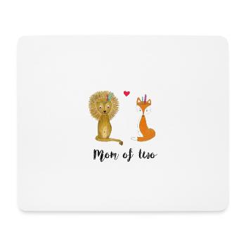 Mom of two - Mousepad (Querformat) - Weiß - Vorne