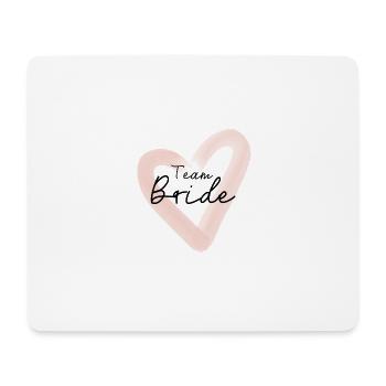 T-shirt Team Bride JGA Heart, enterrement de vie de garçon - Tapis de souris (format paysage) - blanc - Devant