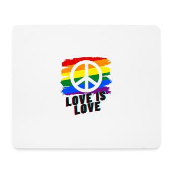 Love is love - Mousepad (Querformat) - Weiß - Vorne