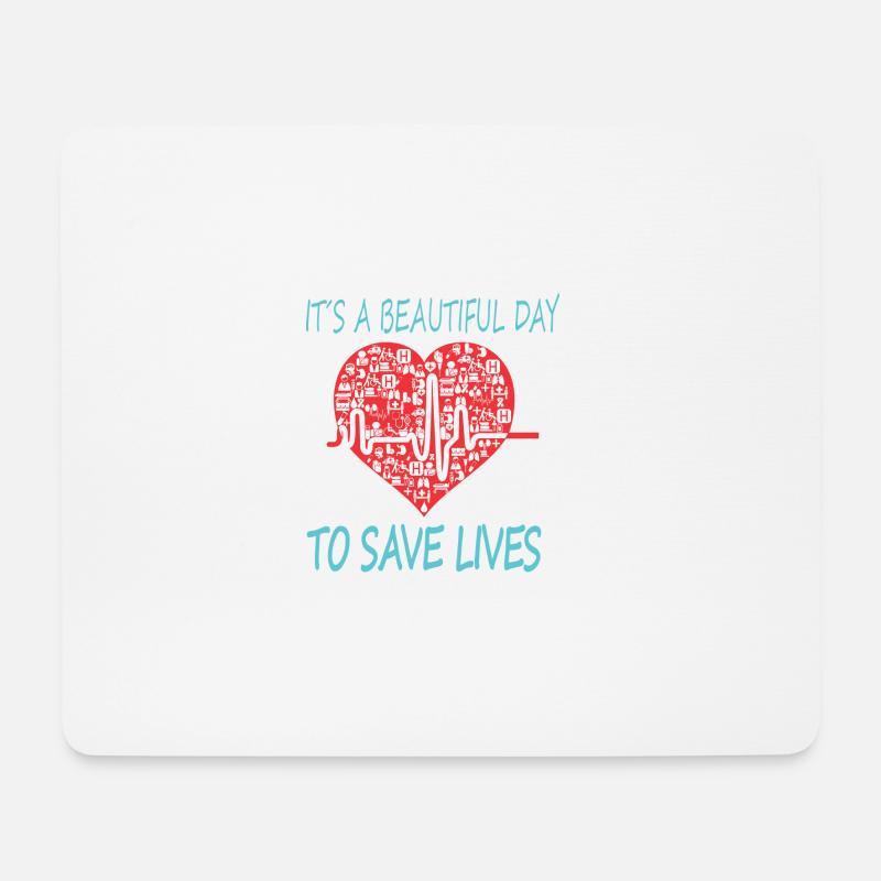 Krankenschwester-Doktor Sanitäter (Sanitäter-Krankenschwester) - Mousepad (Querformat) - Weiß