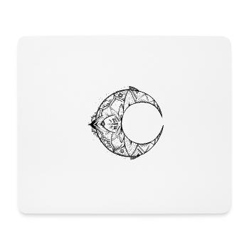 Halbmond Mnadala in schwarz - Mousepad (Querformat) - Weiß - Vorne
