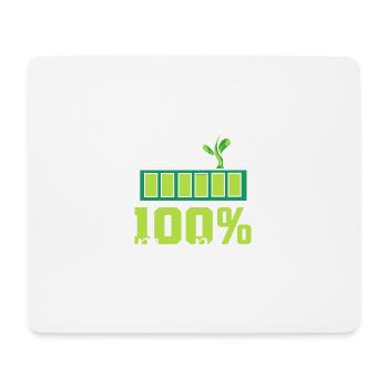 100% Pflanzenleistung Umweltveganer Geschenk - Mousepad (Querformat) - Weiß - Vorne