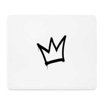 Grafiti Krone King black - Mouse Pad (horizontal) - white - Front