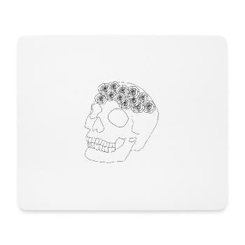Calavera con Rosario - Mousepad (Querformat) - Weiß - Vorne