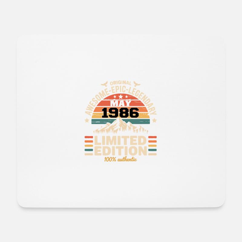 Mai 1986 – Mai 1986 - Mousepad (Querformat) - Weiß