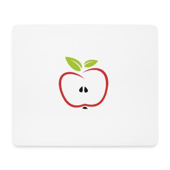 Apfel - Mousepad (Querformat) - Weiß - Vorne