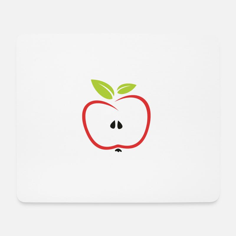 Apfel - Mousepad (Querformat) - Weiß