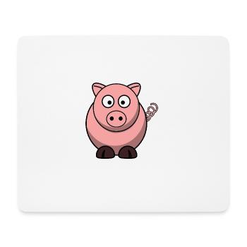 Porc - Tapis de souris (format paysage) - blanc - Devant