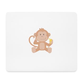 Banana Baby Monkey - Mouse Pad (horizontal) - white - Front