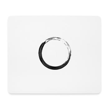 Schwarzer Kreis - Mousepad (Querformat) - Weiß - Vorne