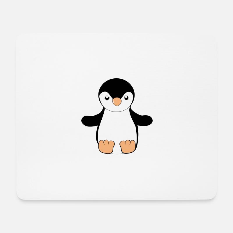 Pinguin - Mousepad (Querformat) - Weiß