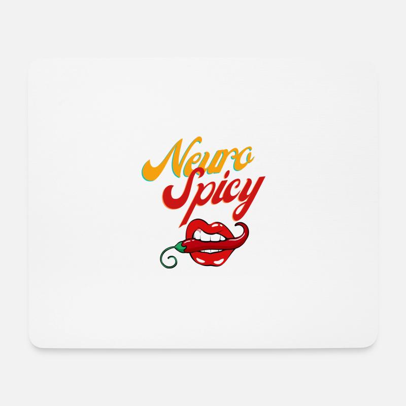 NeuroSpicy - Mousepad (Querformat) - Weiß