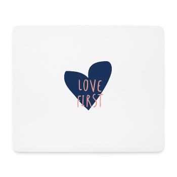 love first - Mousepad (Querformat) - Weiß - Vorne