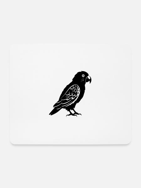 Papagei - Mousepad (Querformat) - Weiß