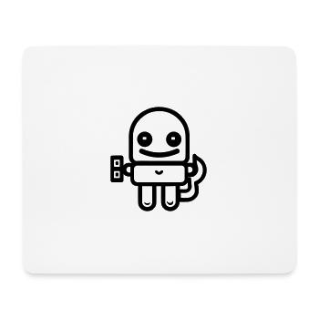 Petit robot - Tapis de souris (format paysage) - blanc - Devant