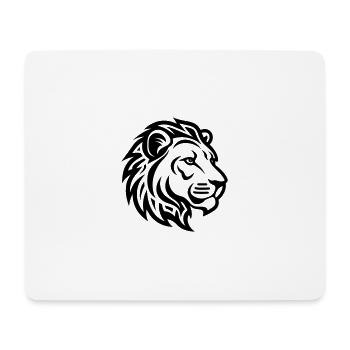Tête de lion - Tapis de souris (format paysage) - blanc - Devant
