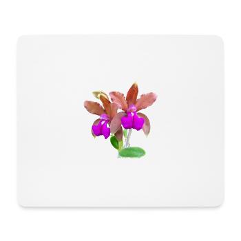 Orchid Cattleya Hybrid Bronze Blossom Orchids - Mouse Pad (horizontal) - white - Front