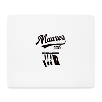 Maurer 2025 Beruf Maurerei Lehre Lehrling Azubi - Mousepad (Querformat) - Weiß - Vorne