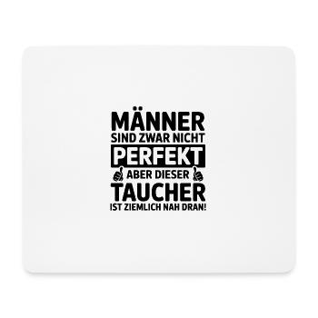 Taucher - Mousepad (Querformat) - Weiß - Vorne