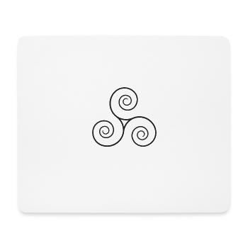 Triskele schwarz - Mousepad (Querformat) - Weiß - Vorne