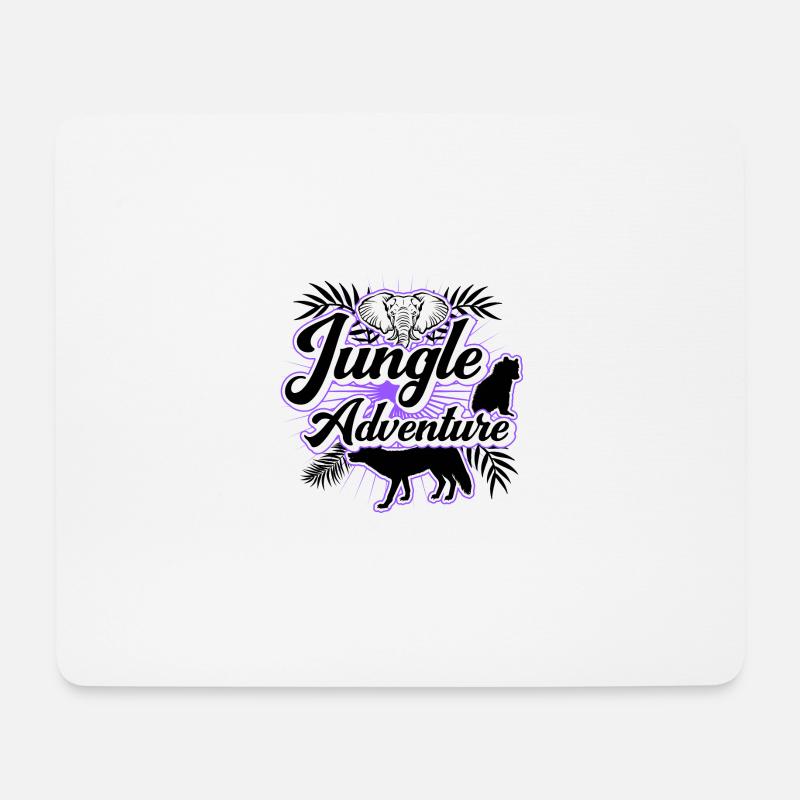 Safari Big five - Mousepad (Querformat) - Weiß