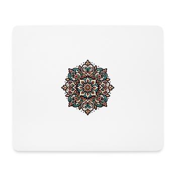 motif mandala clair inspiré d'art persan - Tapis de souris (format paysage) - blanc - Devant