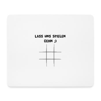 Tik Tak To oder Käsekästchen, lass uns spielen - Mousepad (Querformat) - Weiß - Vorne