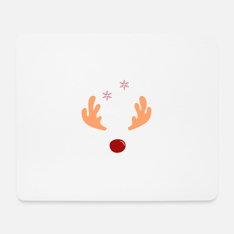 Rentier - Mousepad (Querformat) - Weiß