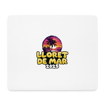 Lloret De Mar 2025 Palmen Bunt - Mousepad (Querformat) - Weiß - Vorne