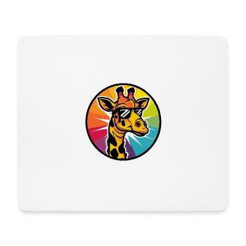 Giraffe Cool Sommer - Mousepad (Querformat) - Weiß - Vorne