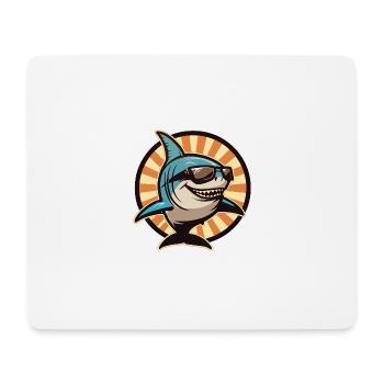 Hai Comic Cool Sommer - Mousepad (Querformat) - Weiß - Vorne