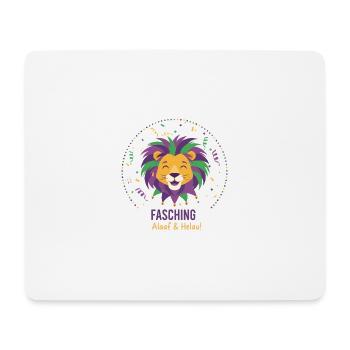 Partylöwe Fasching - Mousepad (Querformat) - Weiß - Vorne