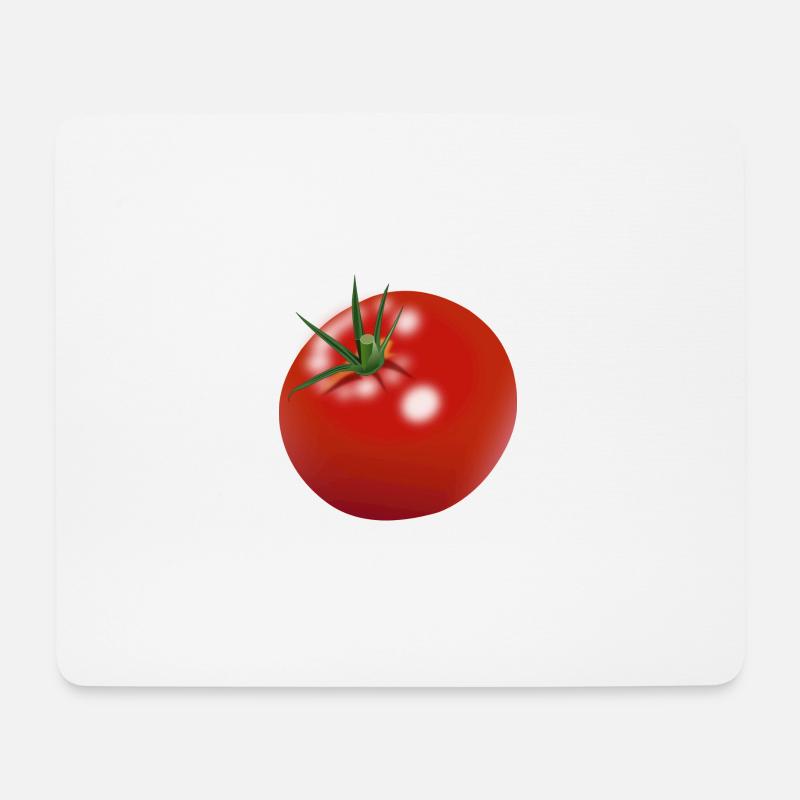 Rote Tomate - Mousepad (Querformat) - Weiß